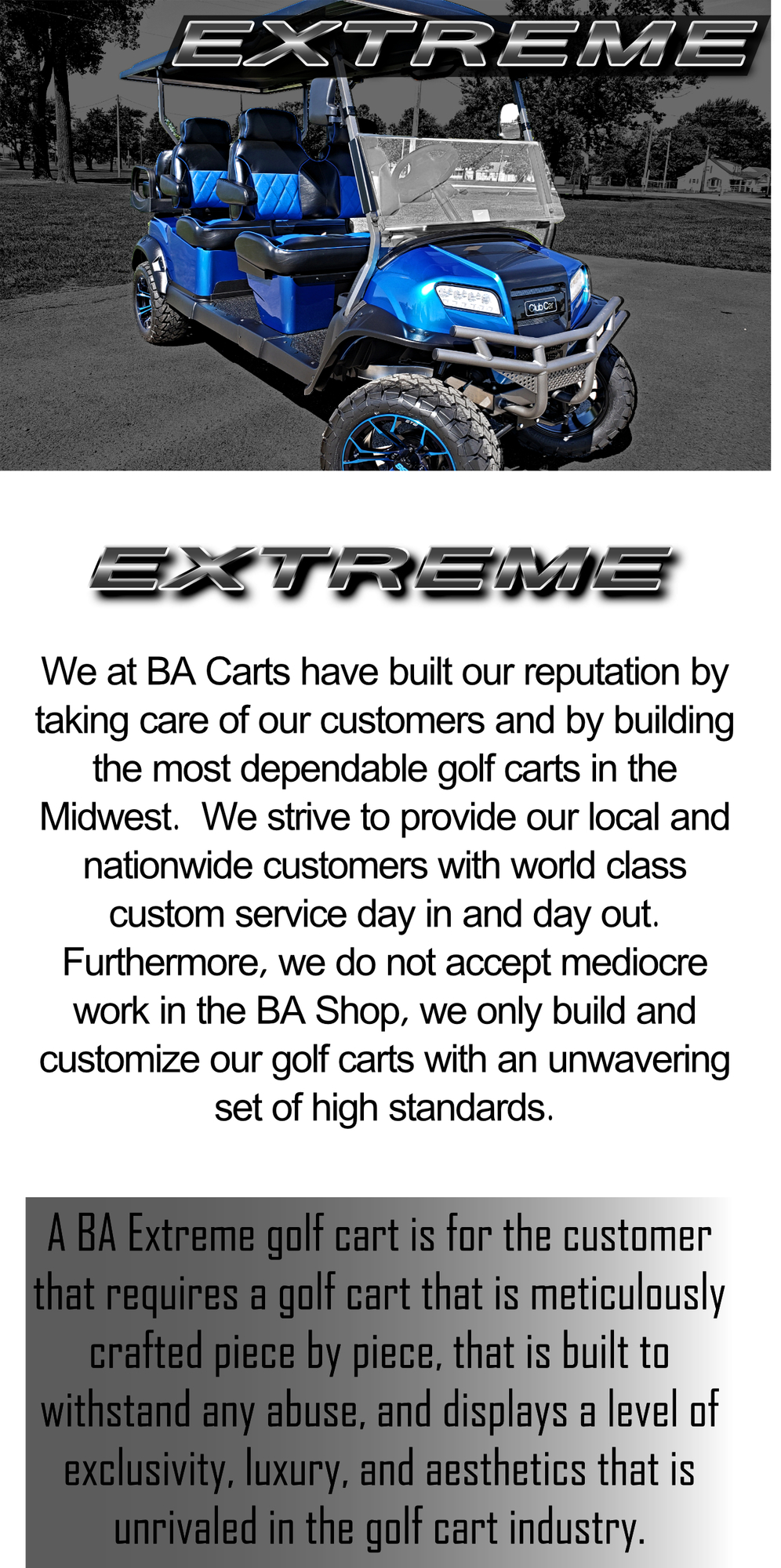 Extreme BA Carts Van Wert Ohio